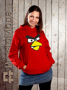 Женские толстовки Красная птица (Angry Birds)