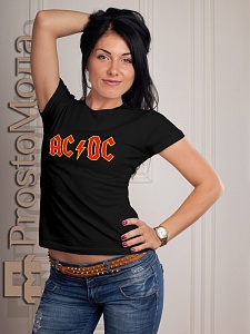 Женская футболка с лого AC/DC