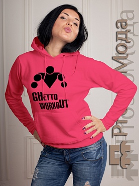 Женская толстовка  Ghetto workout Logo