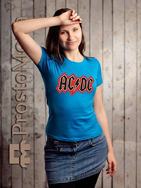 Женская футболка AC/DC (red logo)