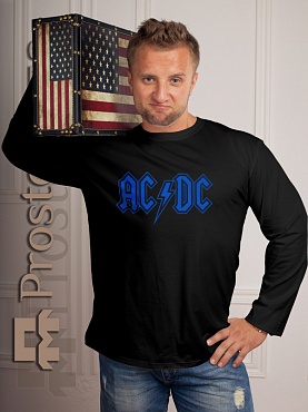 Футболка с длинным рукавом AC/DC (blue logo)