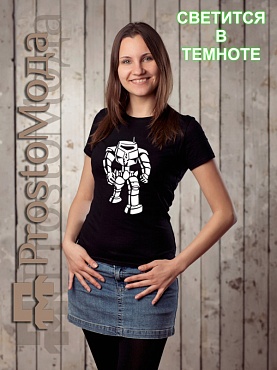 Женская футболка с роботом Шелдона