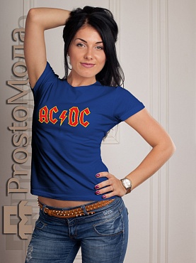 Женская футболка с лого AC/DC