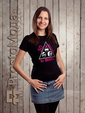 Женская футболка 30 секунд до Марса (треугольник)
