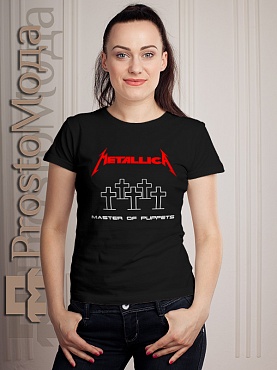 Женская футболка Metallica - Master of puppets