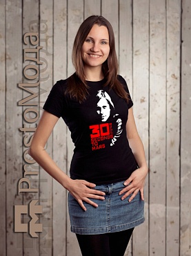 Женская футболка Thirty Seconds to Mars (силуэт)