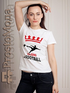 Женская футболка Король футбола