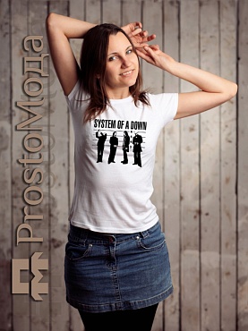 Женская футболка System of a Down (силуэты)