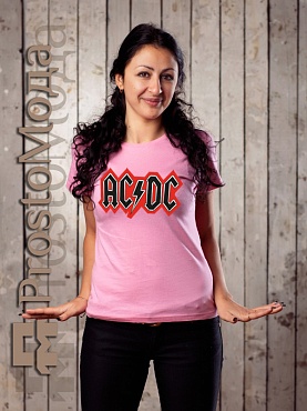Женская футболка AC/DC (red logo)