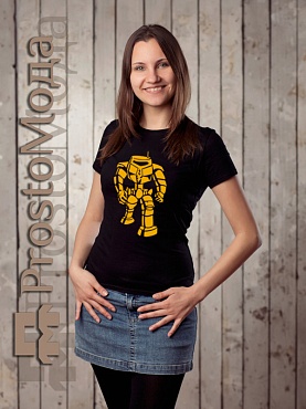 Женская футболка с роботом Шелдона