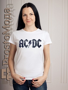 Женская футболка AC/DC Silver