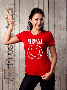 Женская футболка с лого Nirvana
