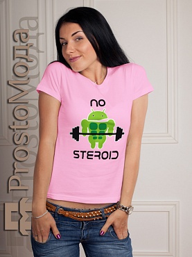 Женская футболка No steroid