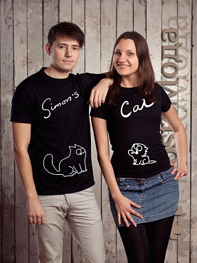 Парные футболки Simon's cat