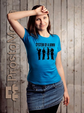 Женская футболка System of a Down (силуэты)
