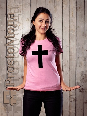 Женская футболка с крестом