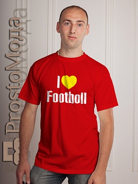 Футболка I love footboll