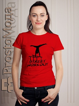 Женская футболка Street Workout брусья