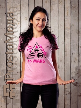 Женская футболка 30 секунд до Марса (треугольник)