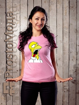Женская футболка с Гомером Симпсоном