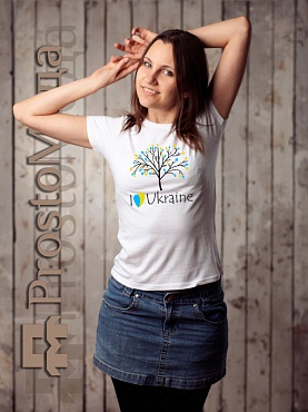 Женская футболка I love Ukraine