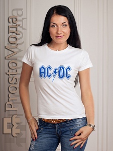 Женская футболка AC/DC Blue logo