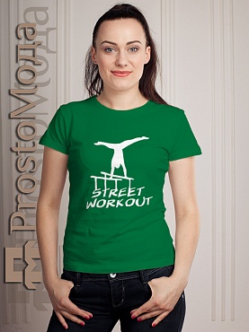 Женская футболка Street Workout брусья