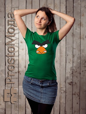 Футболка с красной птицей (Angry Birds)